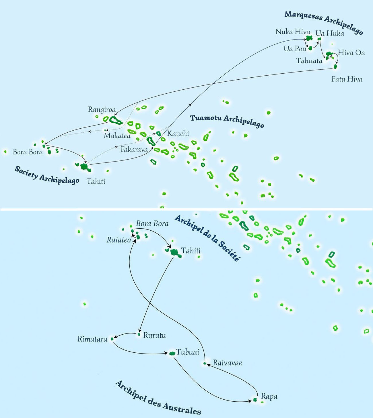 Marquesas and Australes archypelagos