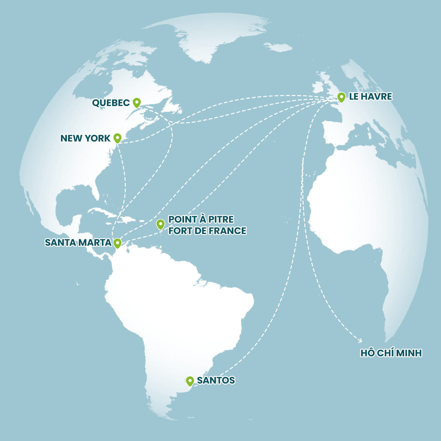 TOWT Lines and Destinations